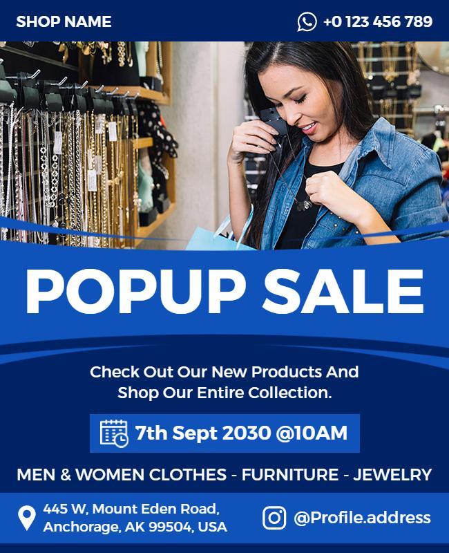 Clothing and Accessories Popup Sale Flyer Template