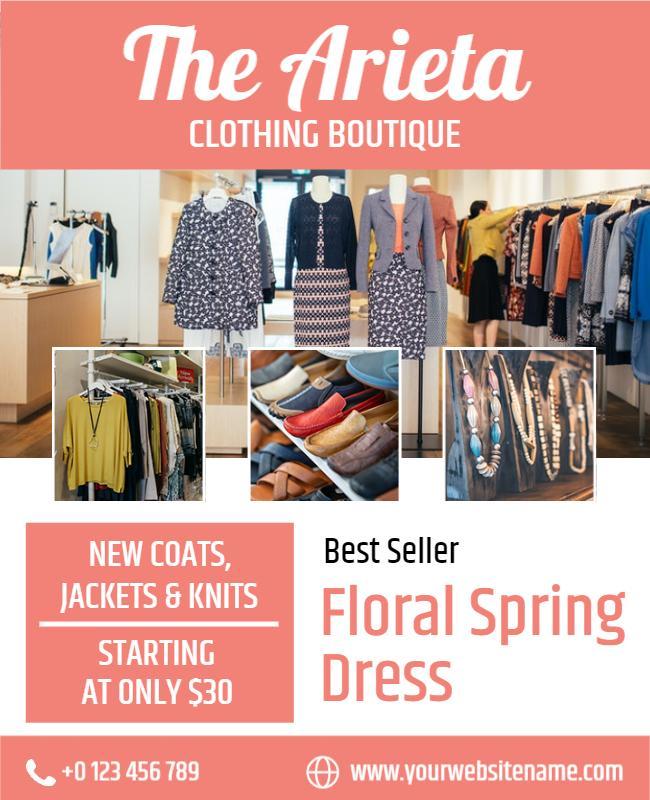 Clothing Boutique New Arrivals Flyer Template