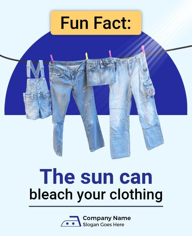 Clothing Care Sun Exposure Awareness Flyer Template
