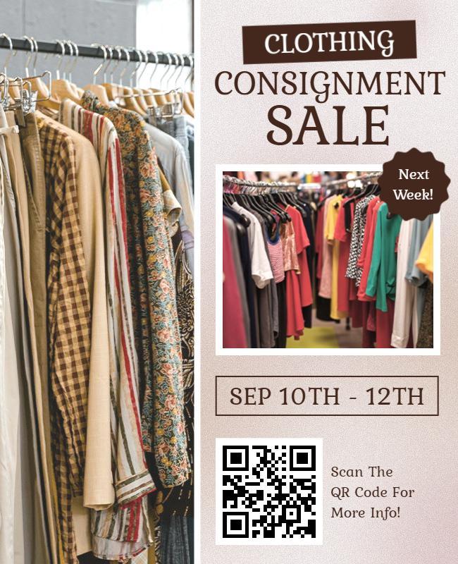 Clothing Consignment Sale Event Flyer Template