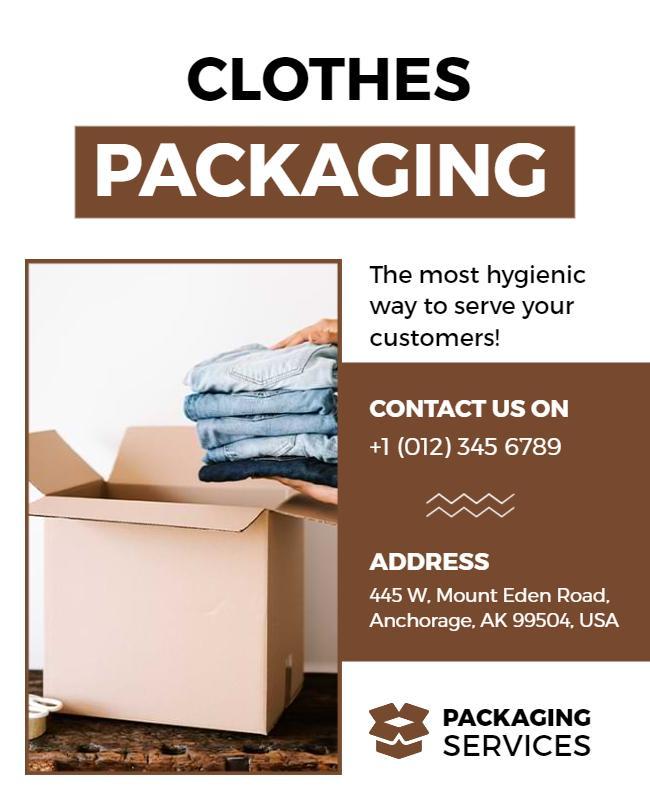 Clothing Hygiene Packaging Services Flyer Template