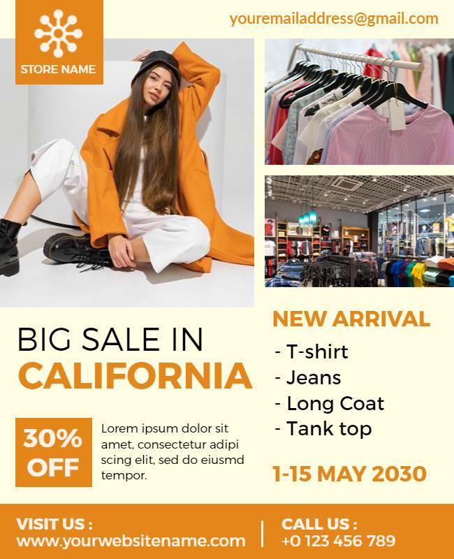 Clothing Store Big Sale Flyer Template