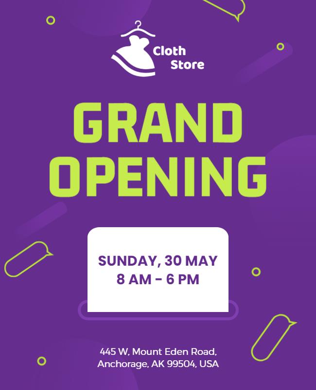 Clothing Store Grand Opening Event Flyer Template