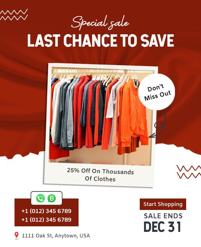 Clothing Store Last Chance Sale Flyer Template