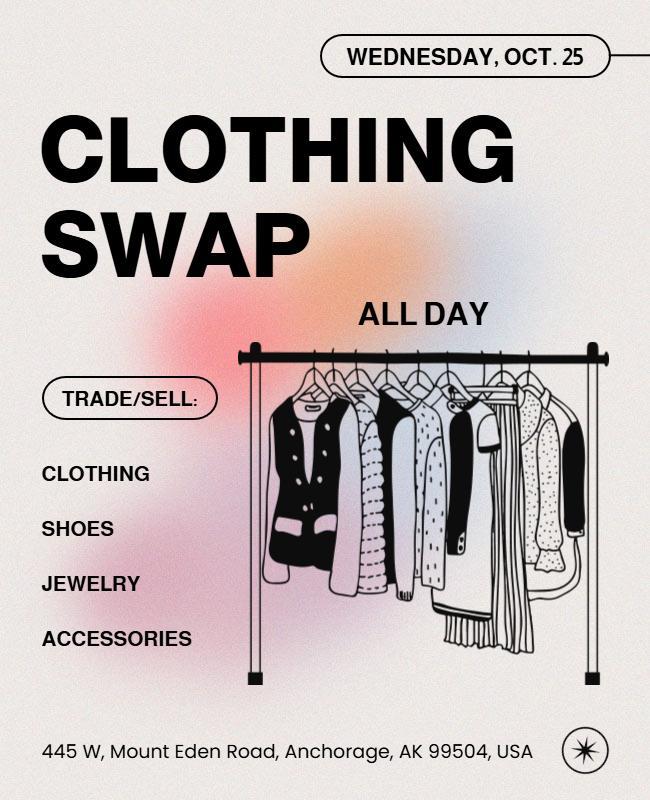 Clothing Swap Trade Event Flyer Template