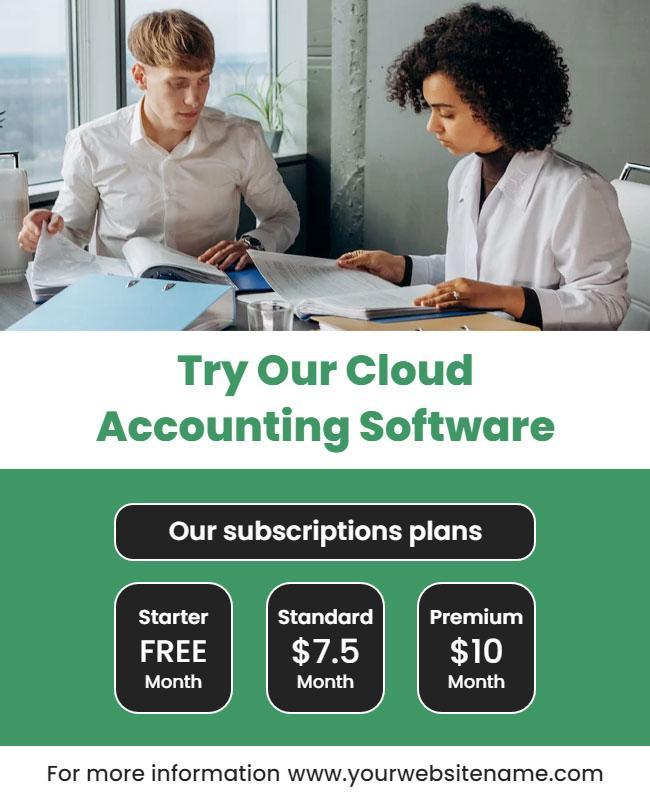 Cloud Accounting Software Promotion Flyer Template