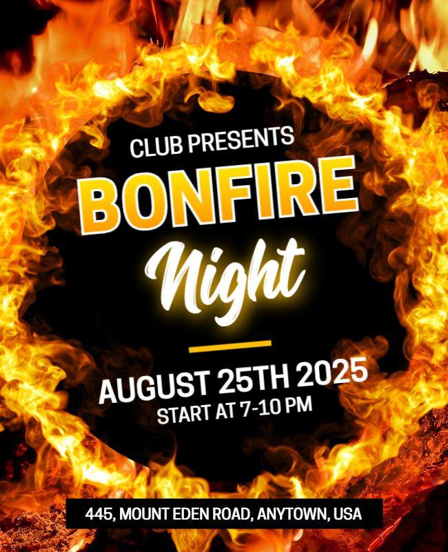 Club Bonfire Night Event Flyer Template