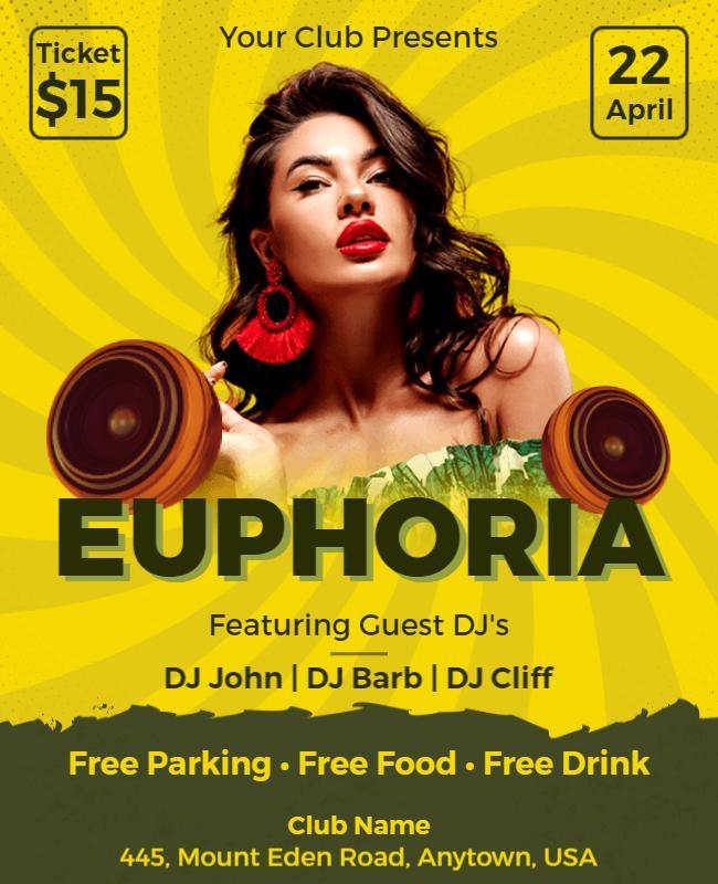 Club Dj Event Euphoria Flyer Template