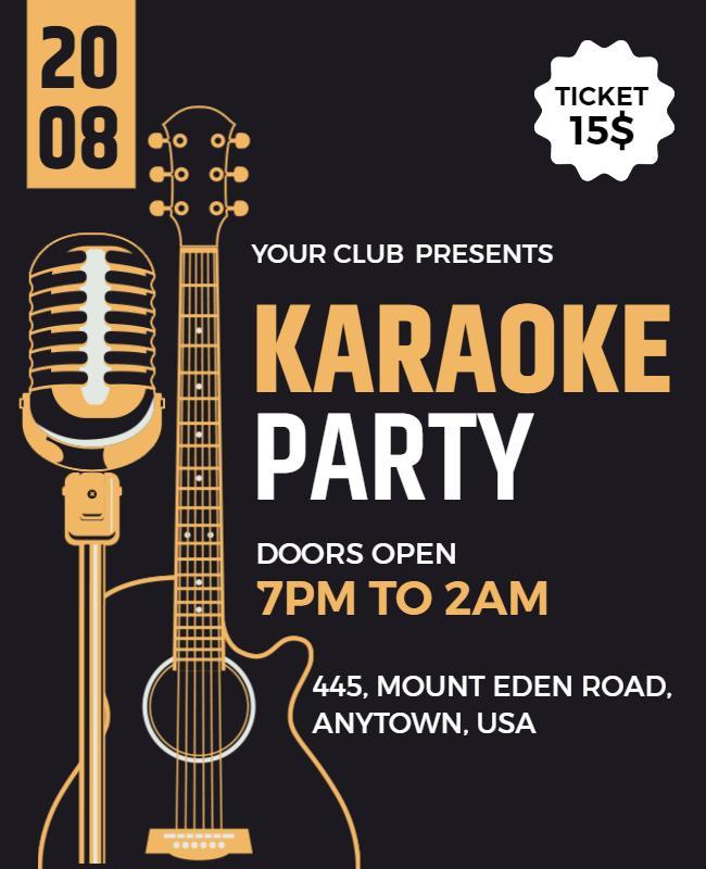 Club Karaoke Night Event Flyer Template