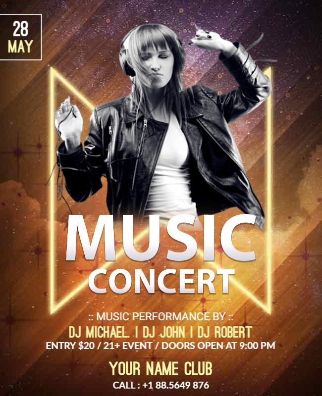 Club Music Concert Event Flyer Template