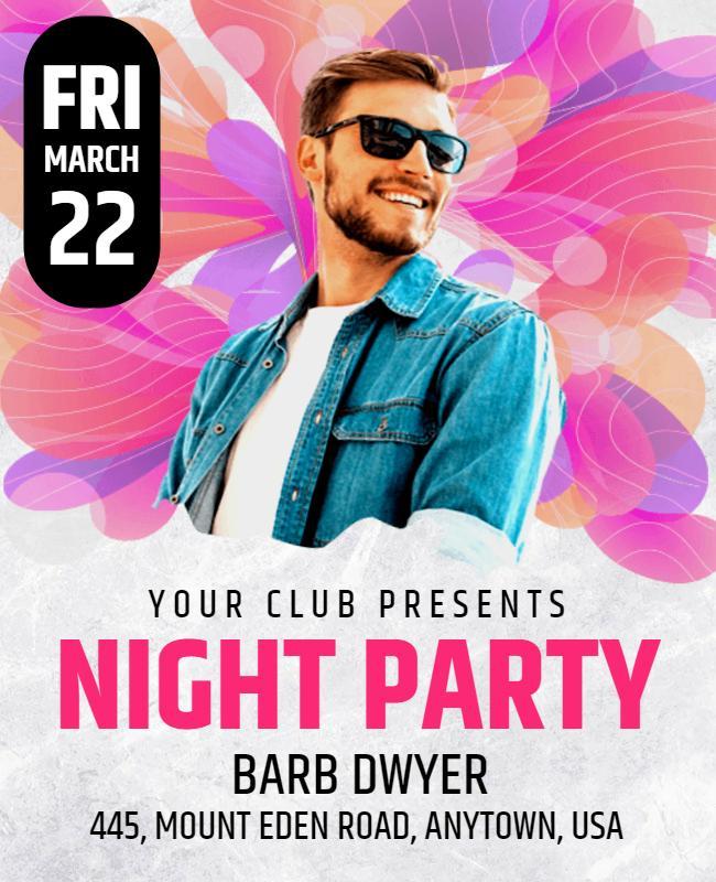 Club Night Party Event Flyer Template