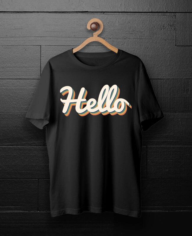 Cod Gray and Nero Hello T Shirt Flyer Template