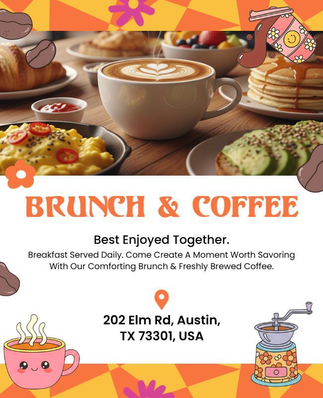 Coffee and Brunch Event Promotion Flyer Template
