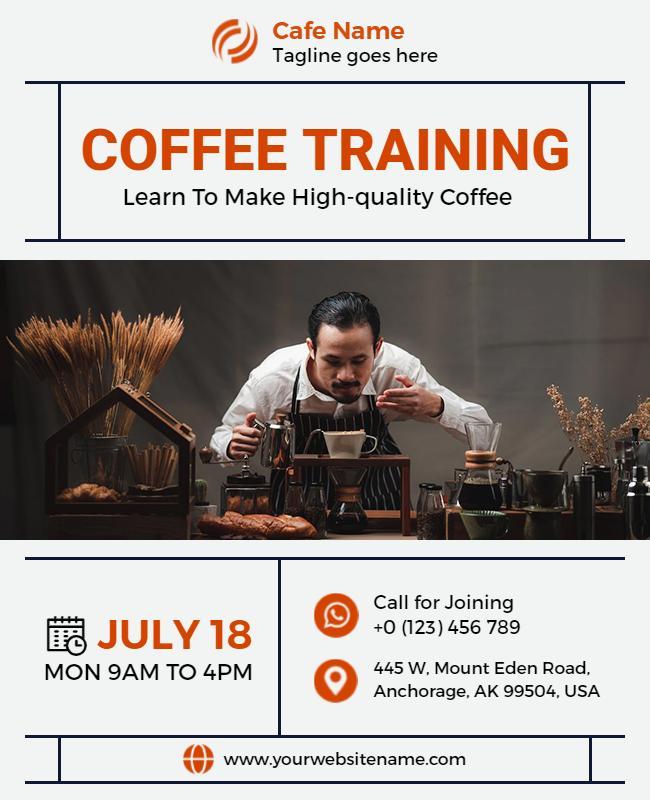 Coffee Brewing Workshop Event Flyer Template