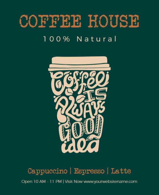 Coffee House Promotional Flyer Template