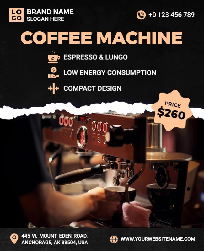 Coffee Machine Promotional Sale Flyer Template