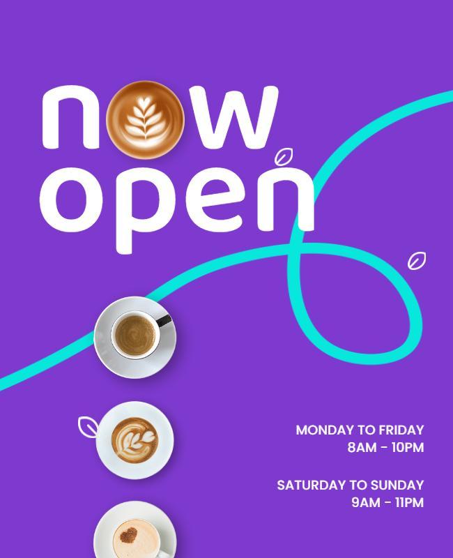 Coffee Shop Grand Opening Flyer Template