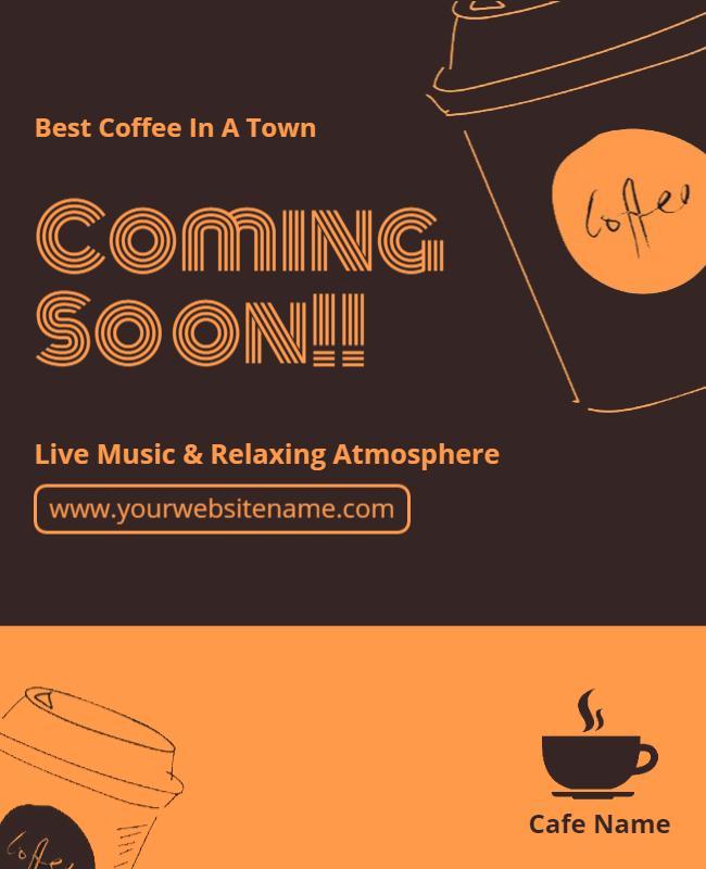 Coffee Shop Opening Event Flyer Template