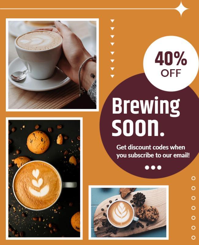 Coffee Shop Promotion Discount Flyer Template