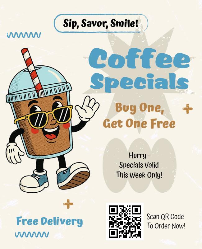 Coffee Shop Special Offer Flyer Template