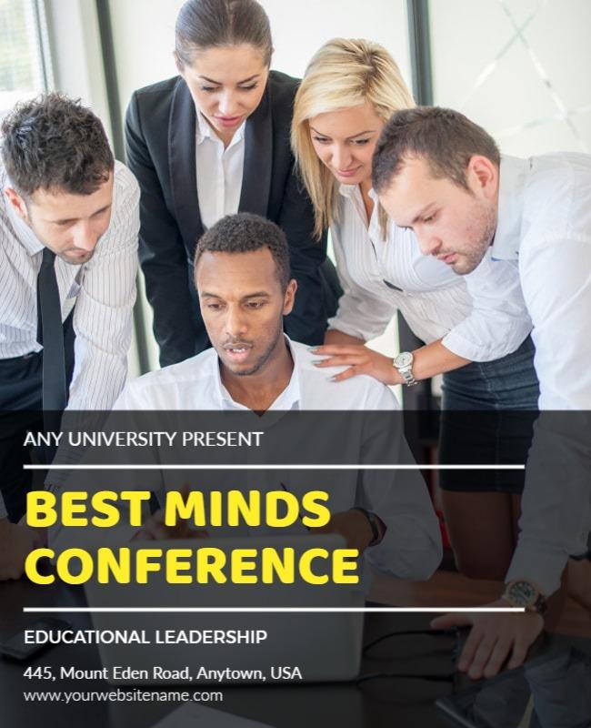 Collaborative Business Meeting for Educational Leadership Poster Template