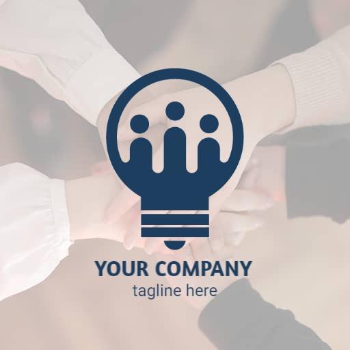 Collaborative Teamwork Symbolizing Innovative Ideas Logo Template