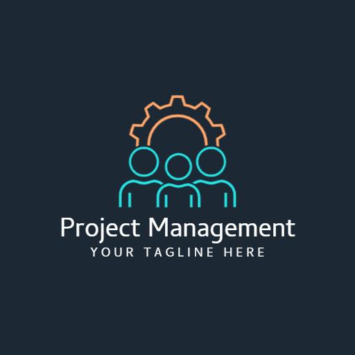 Collaborative Teamwork with Gears for Project Management Logo Template