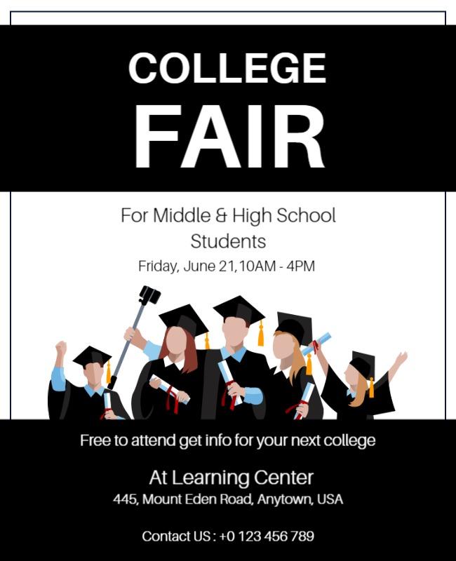 College Fair Event Flyer for Students Template