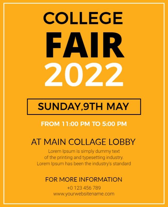 College Fair Event Flyer Template