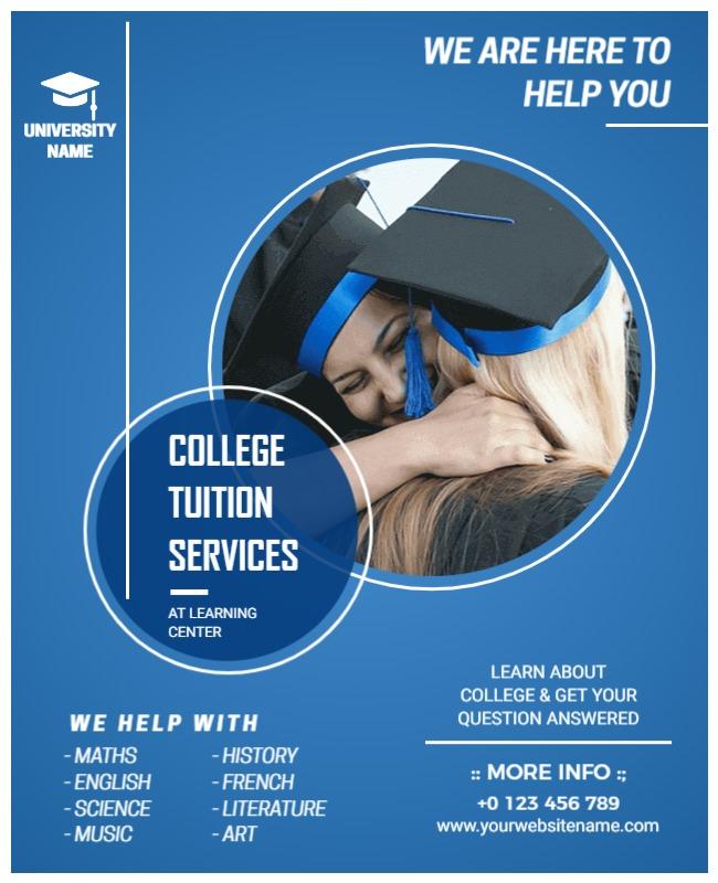 College Tuition Services Informational Flyer Template