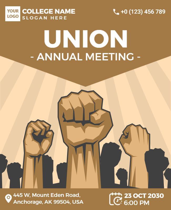 College Union Annual Meeting Flyer Template