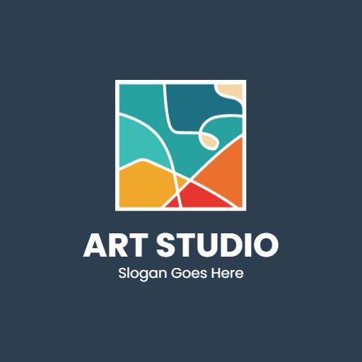 Colorful Abstract Design Highlighting Creative Art Studio Logo Template