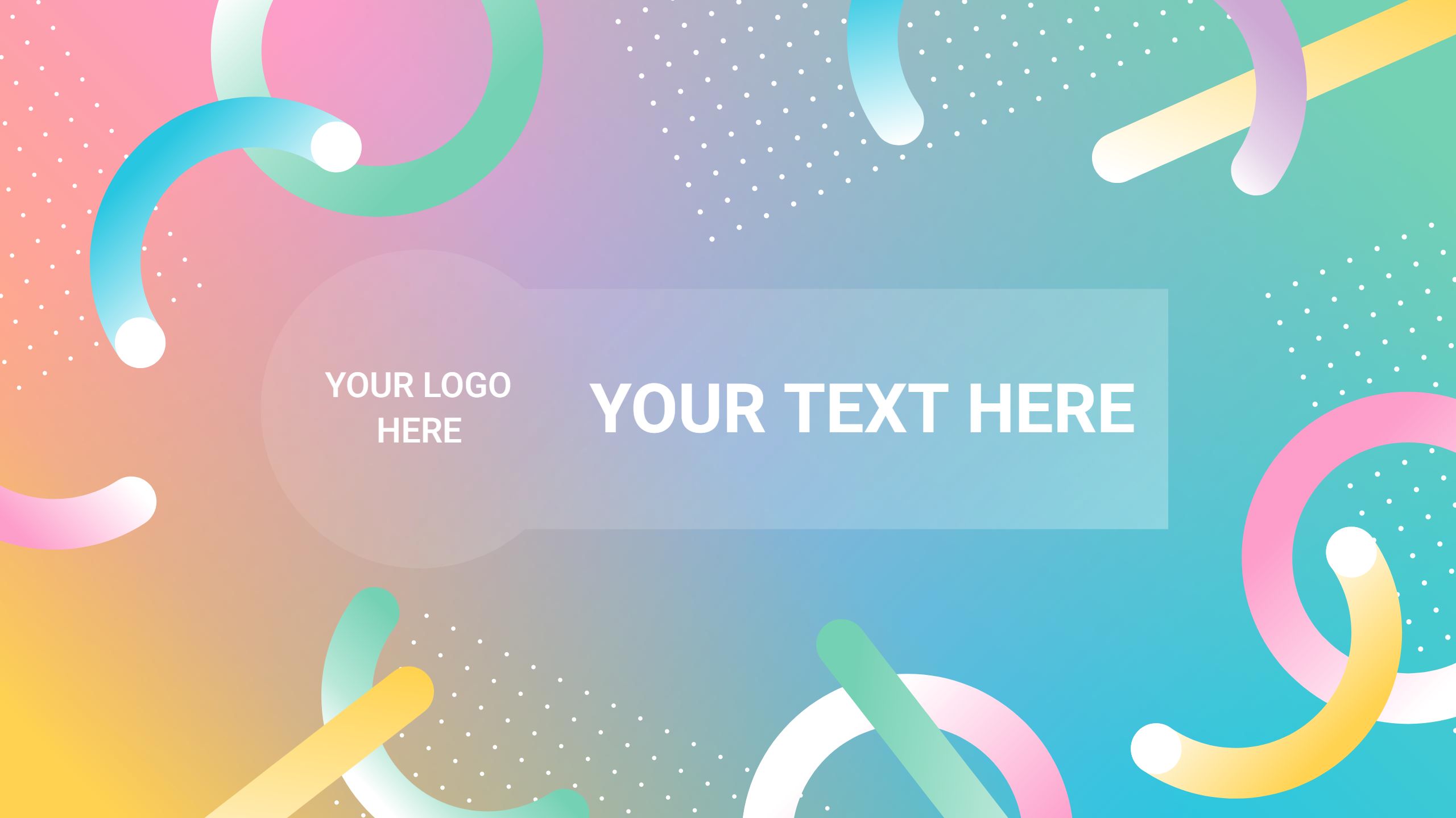 Colorful Abstract Geometric Design for YouTube Banner Template