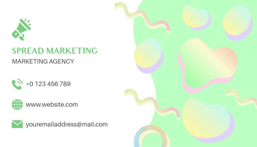 Colorful Abstract Playful Marketing Agency Business Card Template