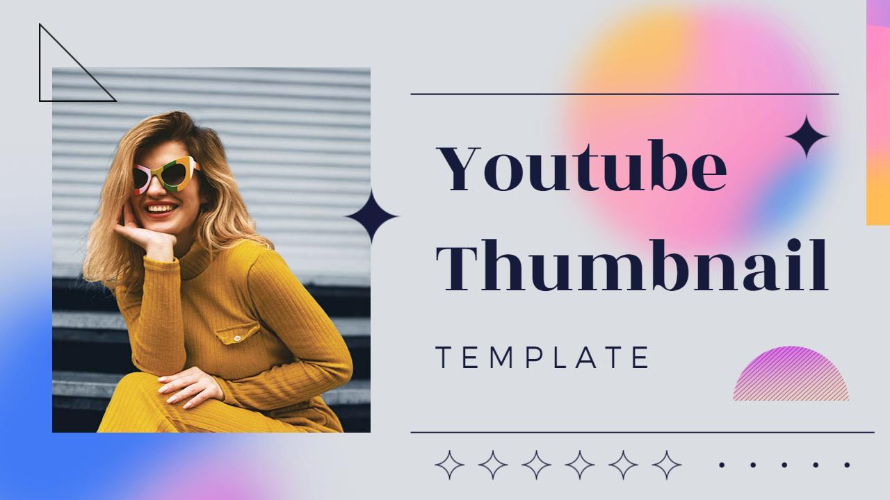 Colorful Abstract Portrait Photography YouTube Thumbnail Template