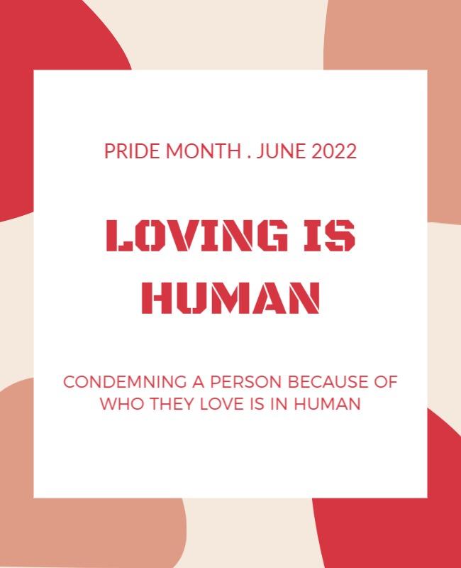 Colorful Abstract Pride Month Awareness Poster Template