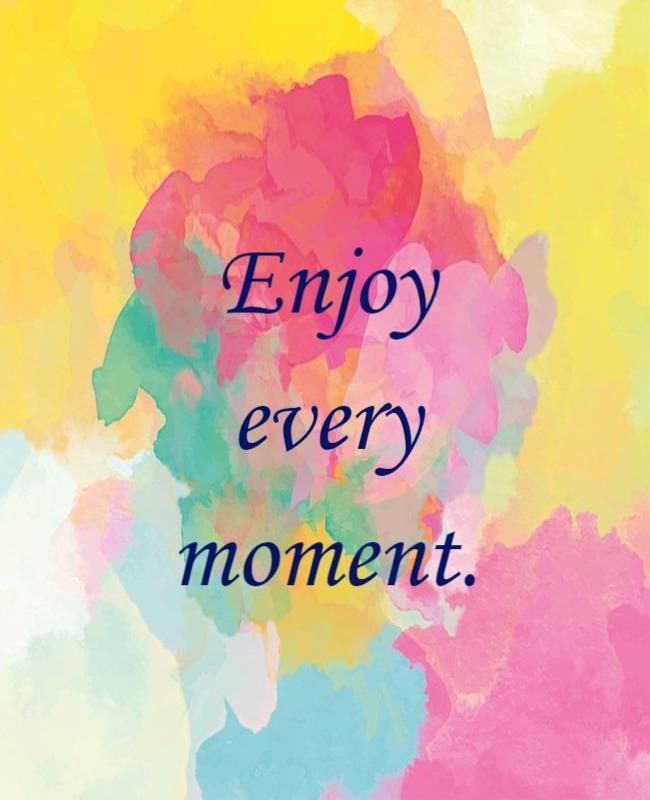 Colorful Abstract Watercolor Inspirational Quote Poster Template