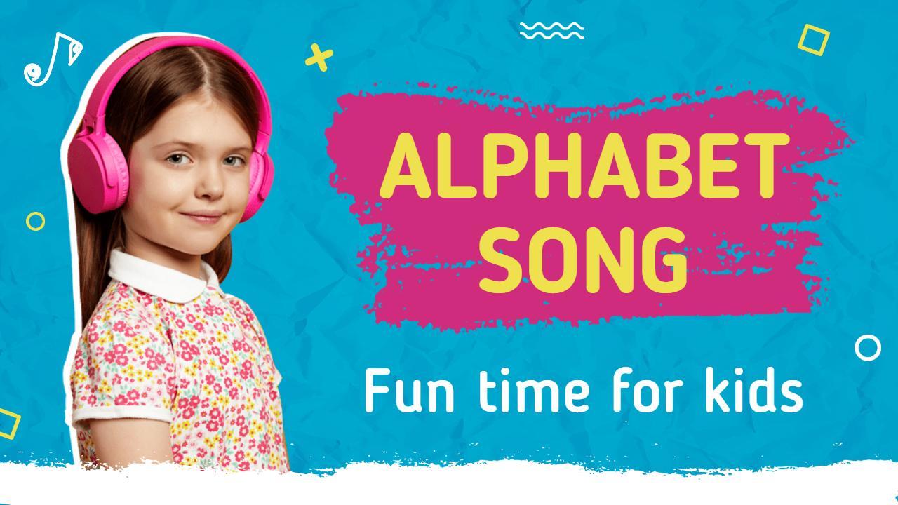 Colorful Alphabet Song Kids Fun Trending YouTube Thumbnail Template