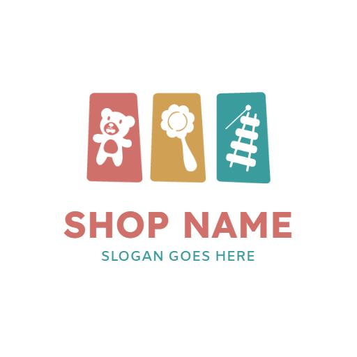 Colorful and Playful Designs for a Toy Shop Logo Template