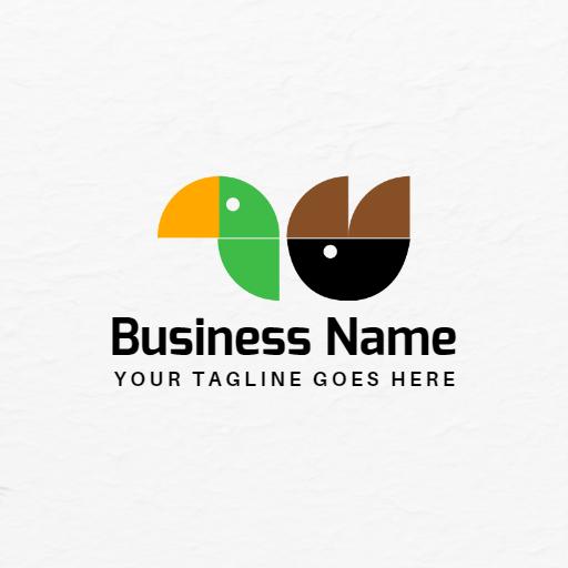 Colorful and Stylish Bird Design Representing Nature Logo Template