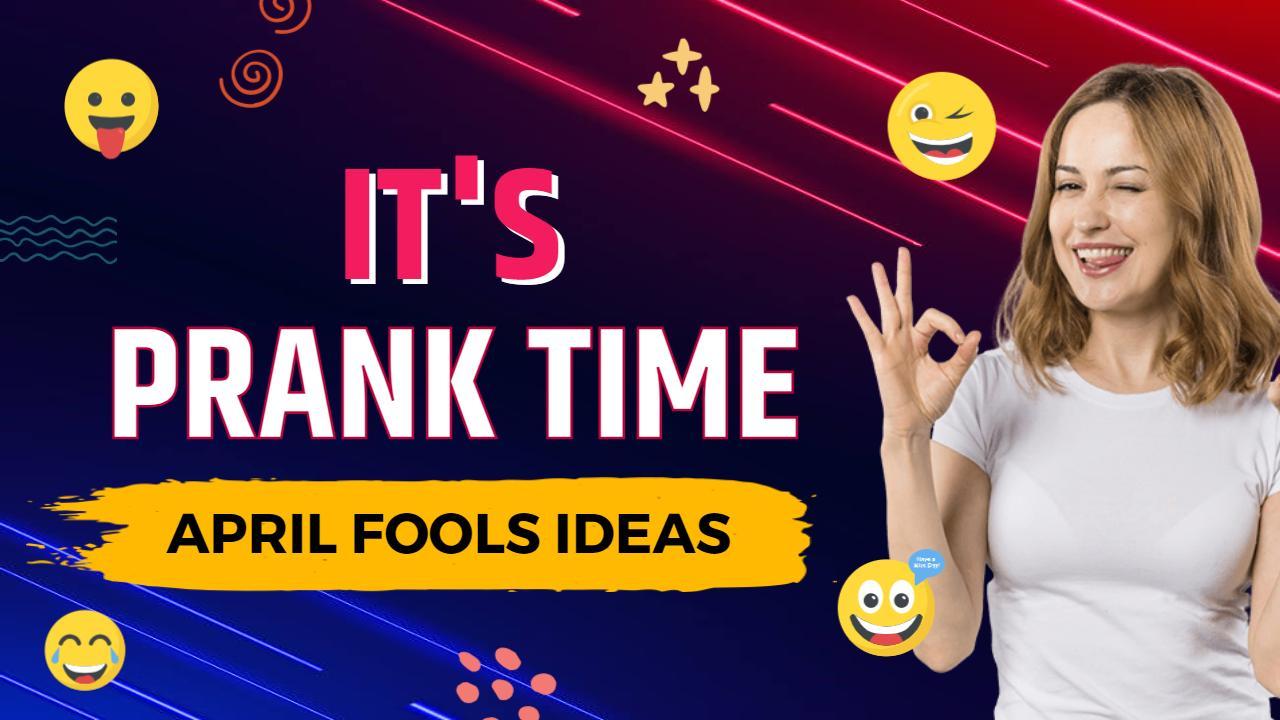 Colorful April Fools Prank Ideas YouTube Thumbnail Template