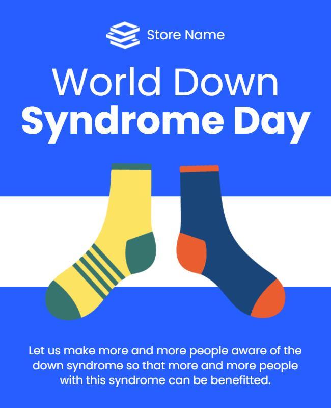 Colorful Awareness for World Down Syndrome Day Poster Template