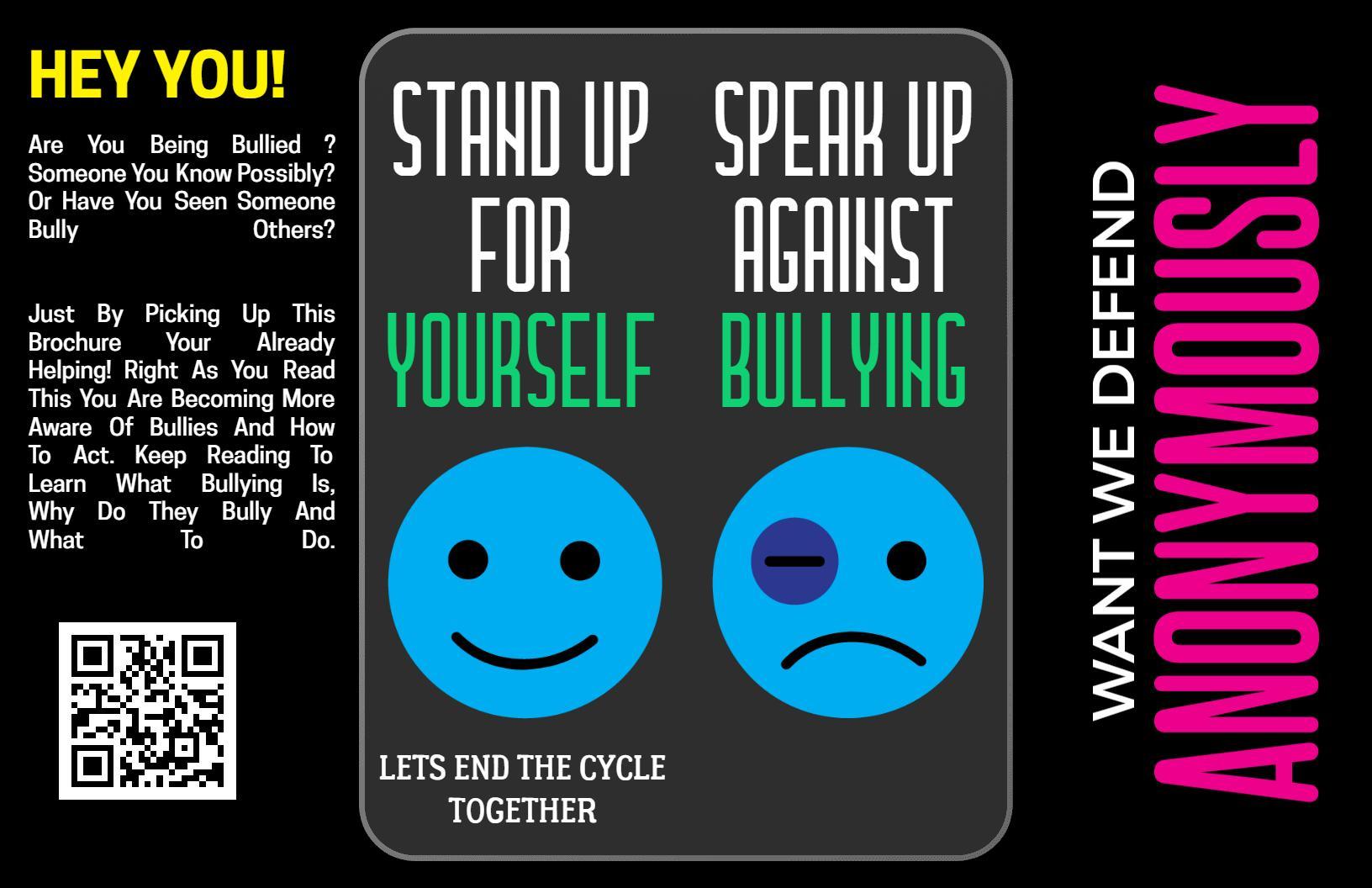 Colorful Awareness on Types of Bullying and Support Brochure Template