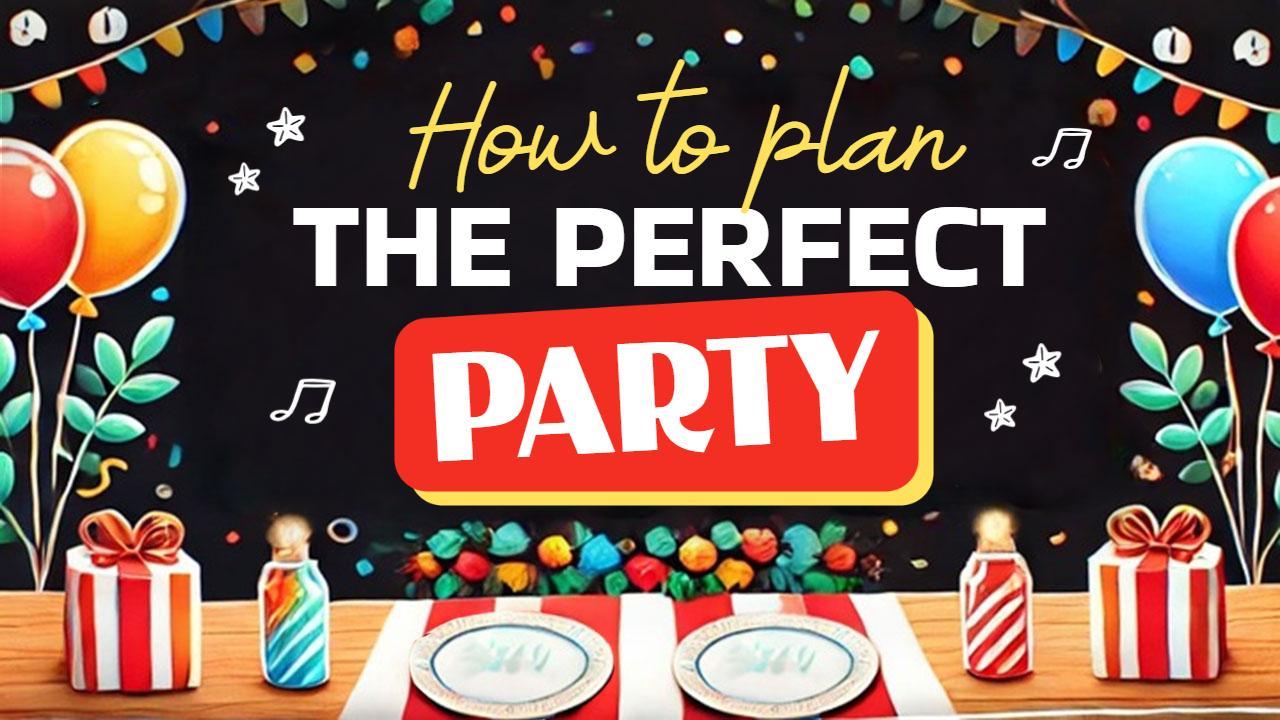 Colorful Balloon Celebration Party YouTube Thumbnail Template