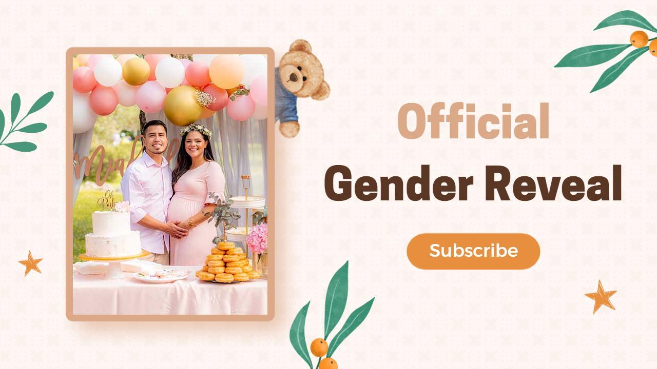 Colorful Balloon Gender Reveal Celebration Events YouTube Thumbnail Template