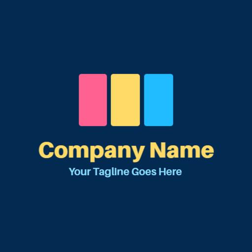 Colorful Bars Representing Business Innovation Company Logo Template