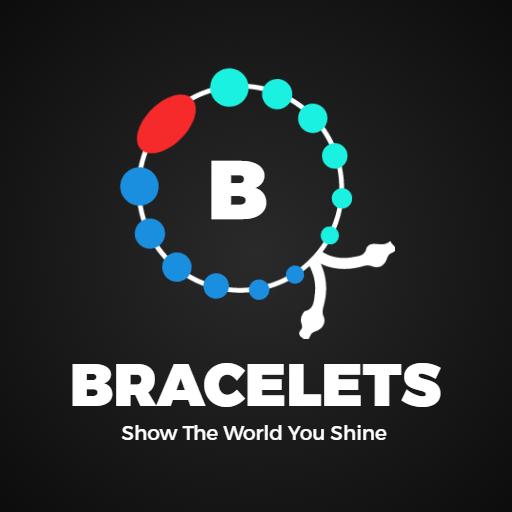 Colorful Beaded Bracelet Design Showcasing Unique Style Logo Template