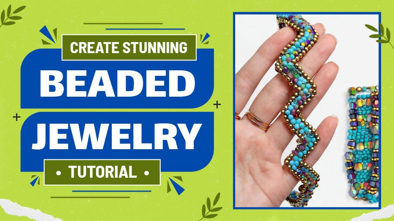 Colorful Beaded Jewelry Creation Tutorial YouTube Thumbnail Template