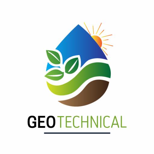Colorful Blue and Green Drop Representing Geology Concepts Logo Template