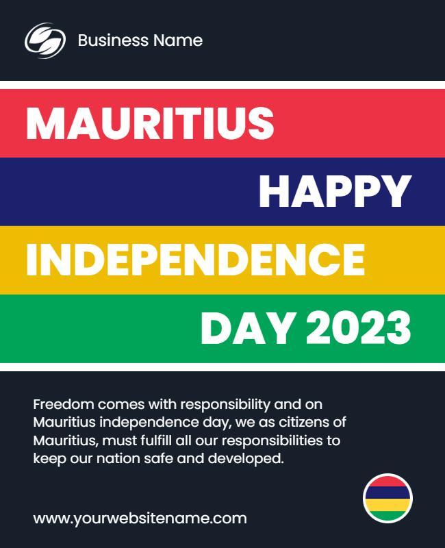 Colorful Bold Independence Day Celebration Poster Template